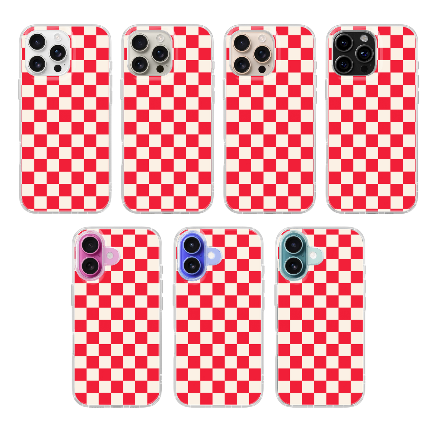 Vermillion Checkers II Clear Case Insert