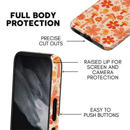 Orange Fungi Fantasia Galaxy Case