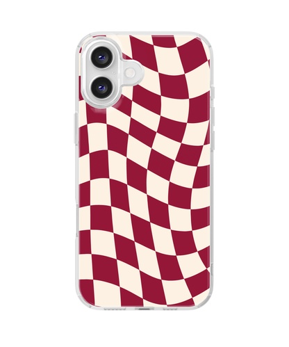 Black Cherry Wavy Checkers II Clear Case Insert