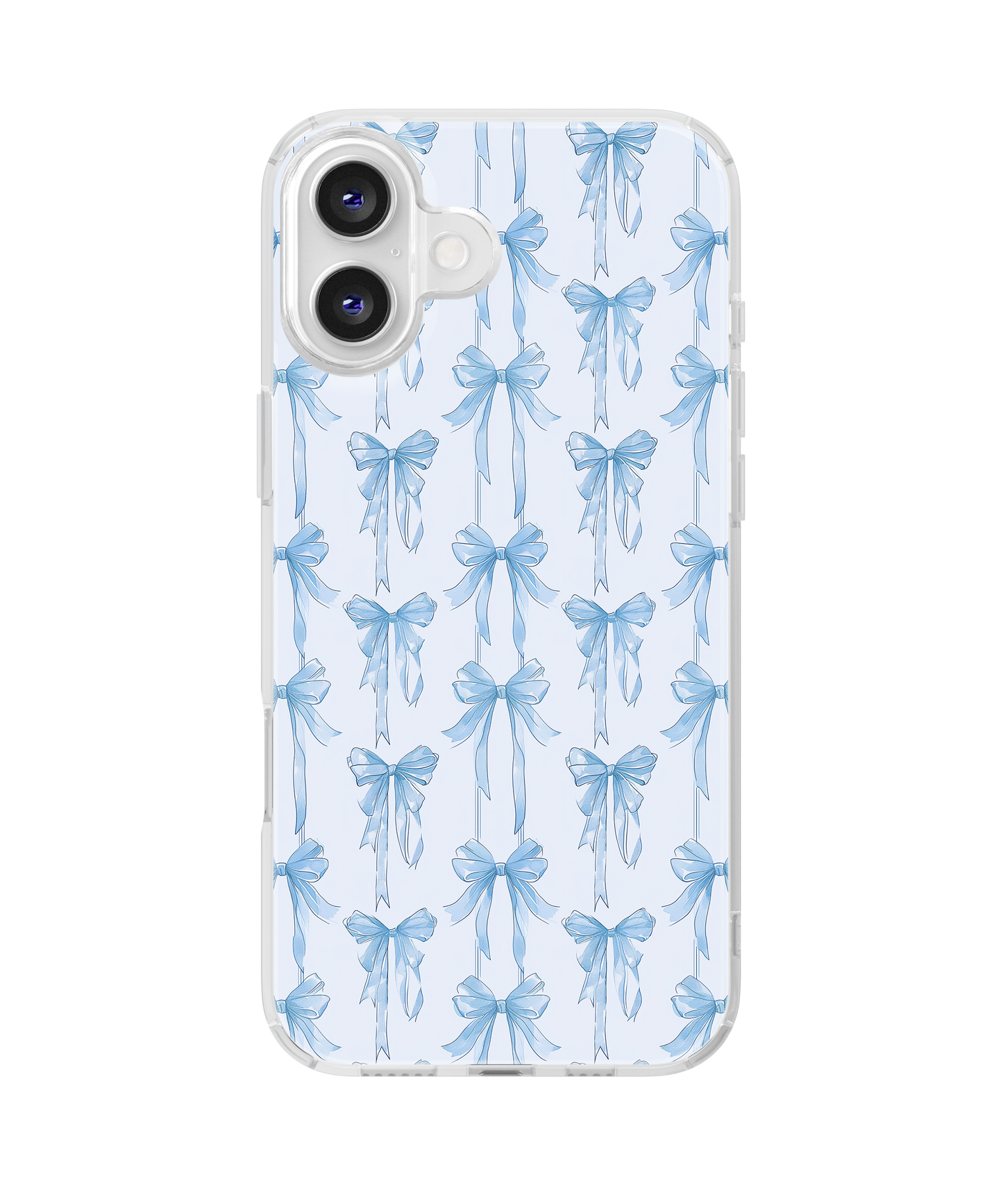 Blue Blushing Bows Clear Case Insert