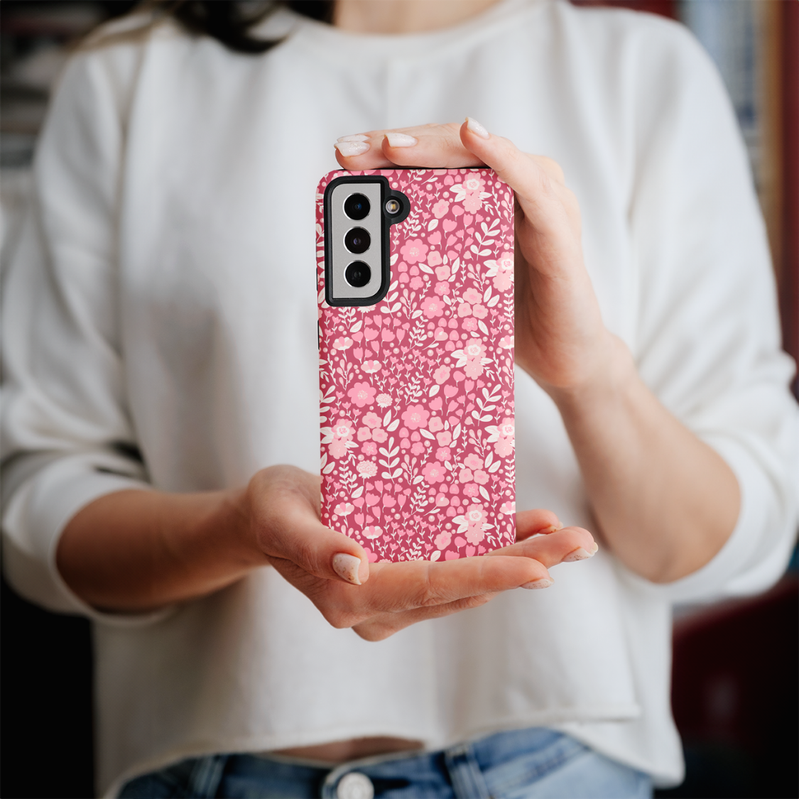 Blush Bouquet (Dark) Galaxy Case