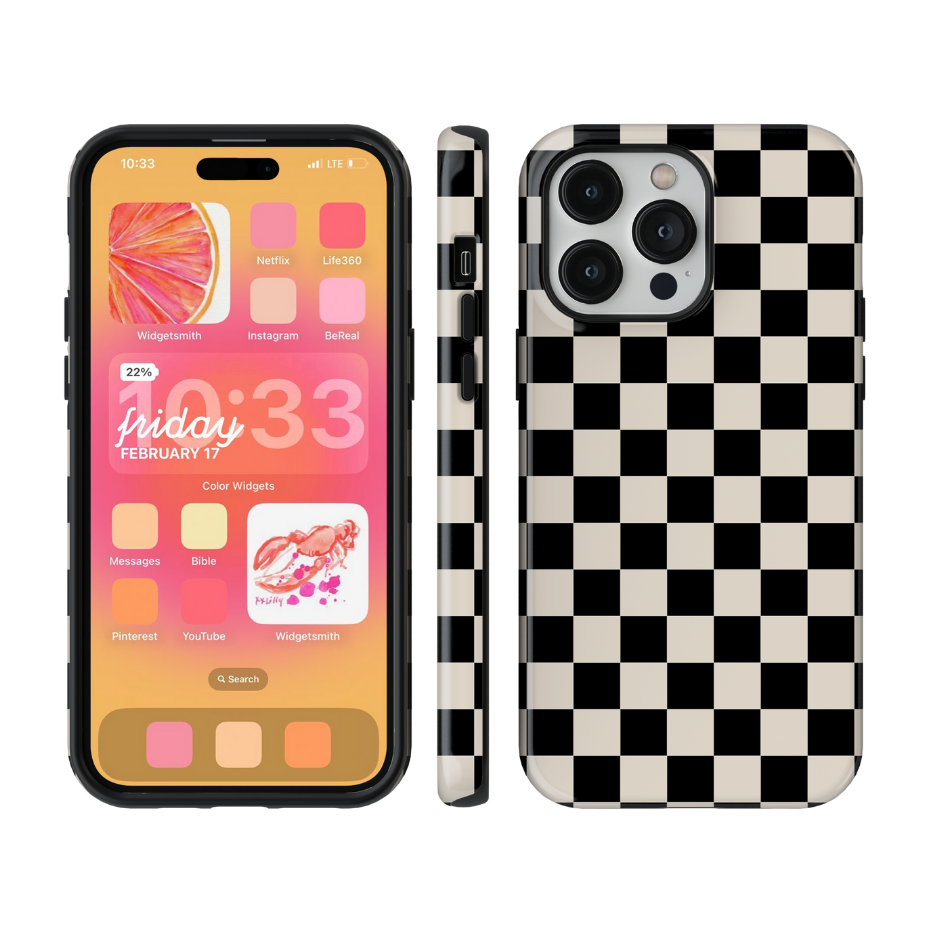 Onyx Checkers II Phone Case