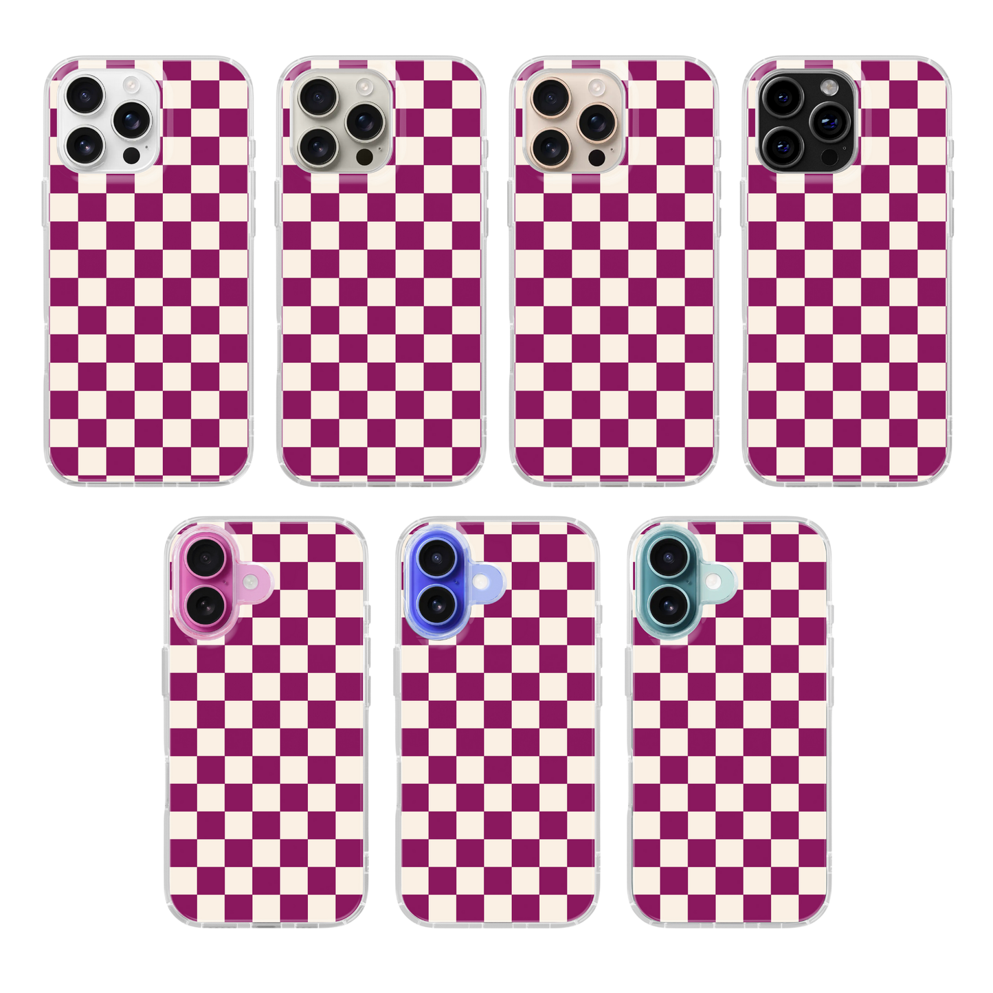 Velvet Checkers II Clear Case Insert