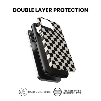 Onyx Checkers II Phone Case