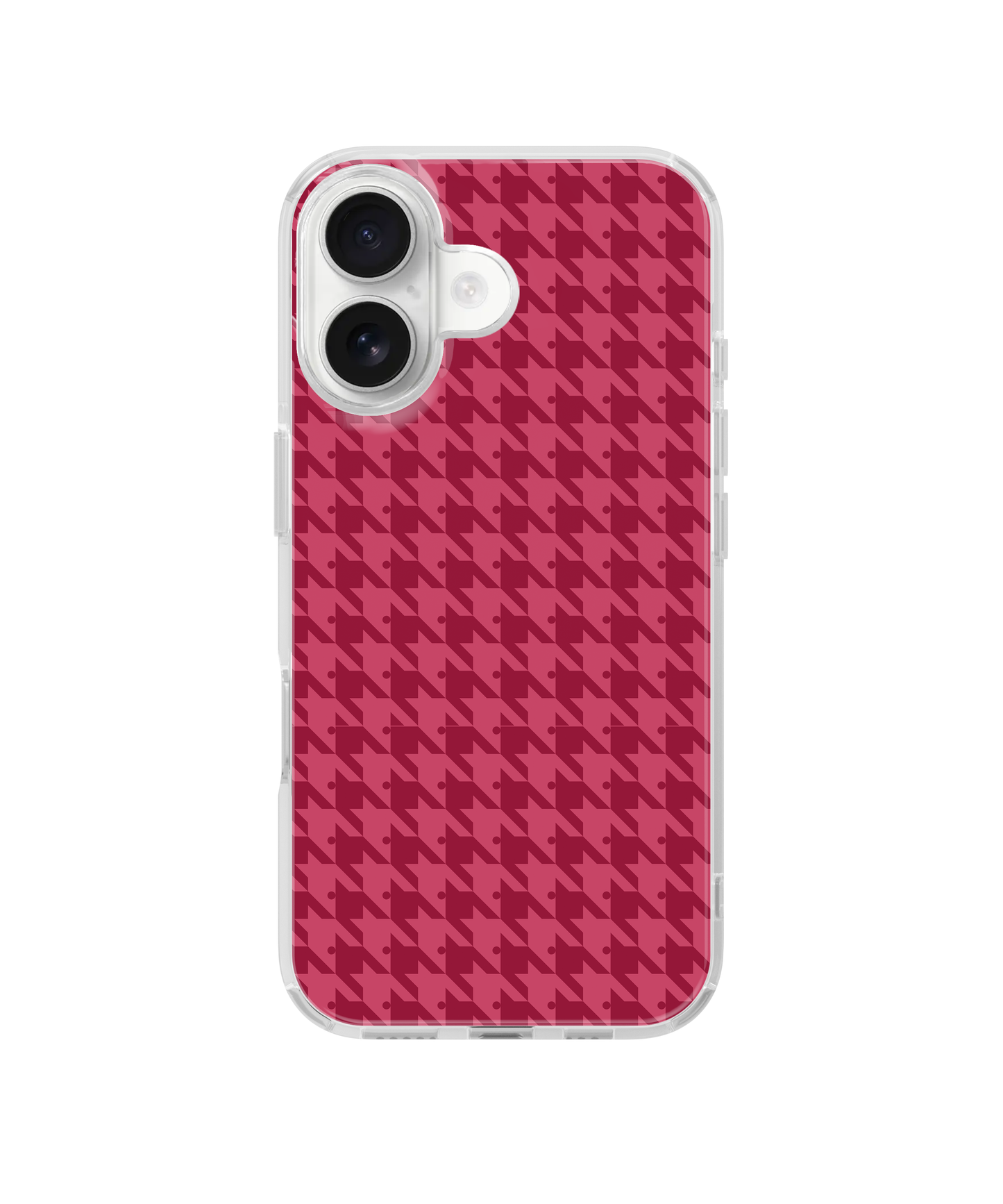 Black Cherry Houndstooth Clear Case Insert