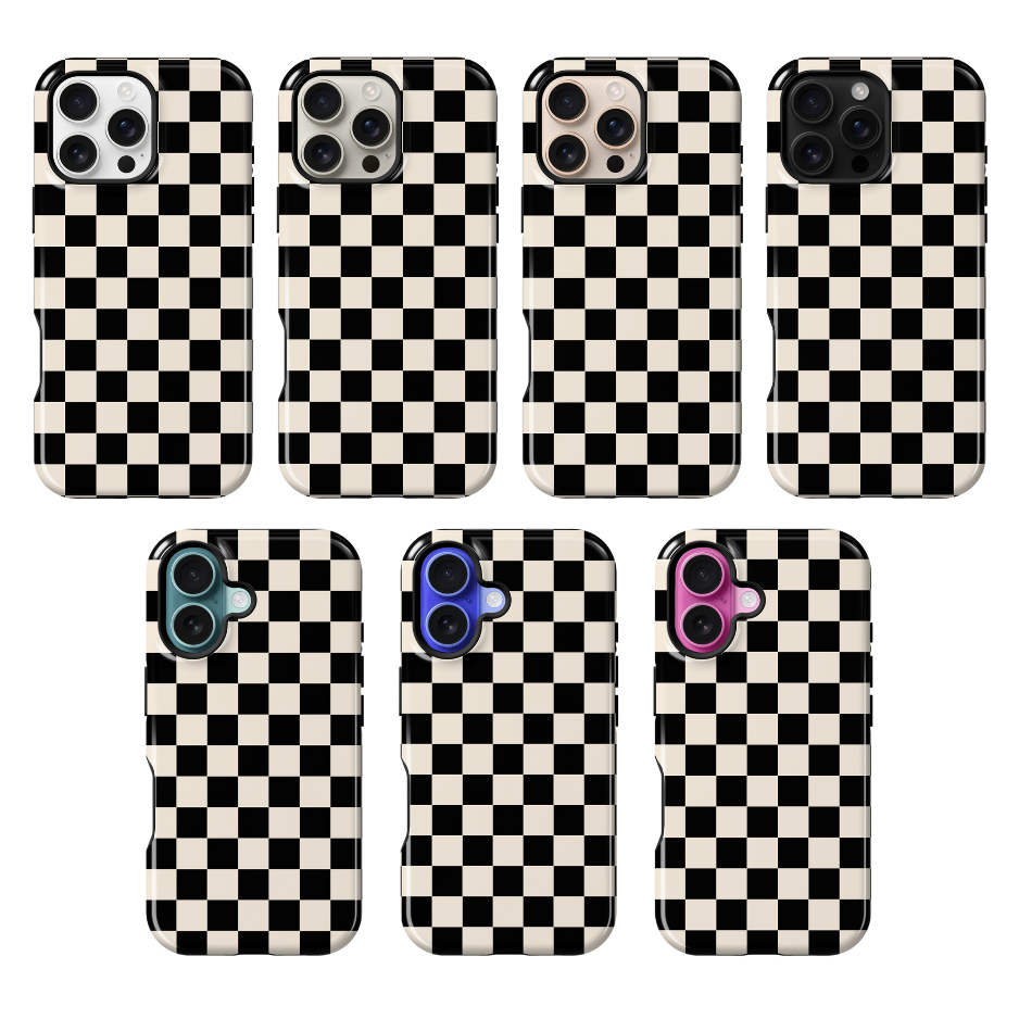 Onyx Checkers II Phone Case