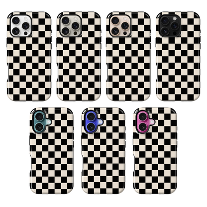 Onyx Checkers II Phone Case