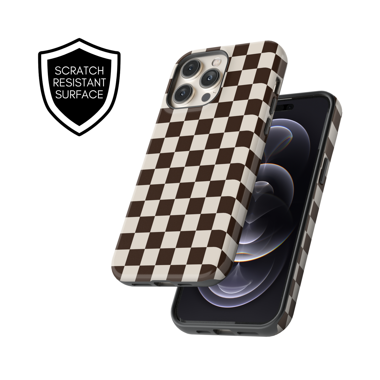 Espresso Checkers II iPhone Case