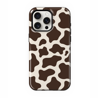 Espresso Cow Print Phone Case