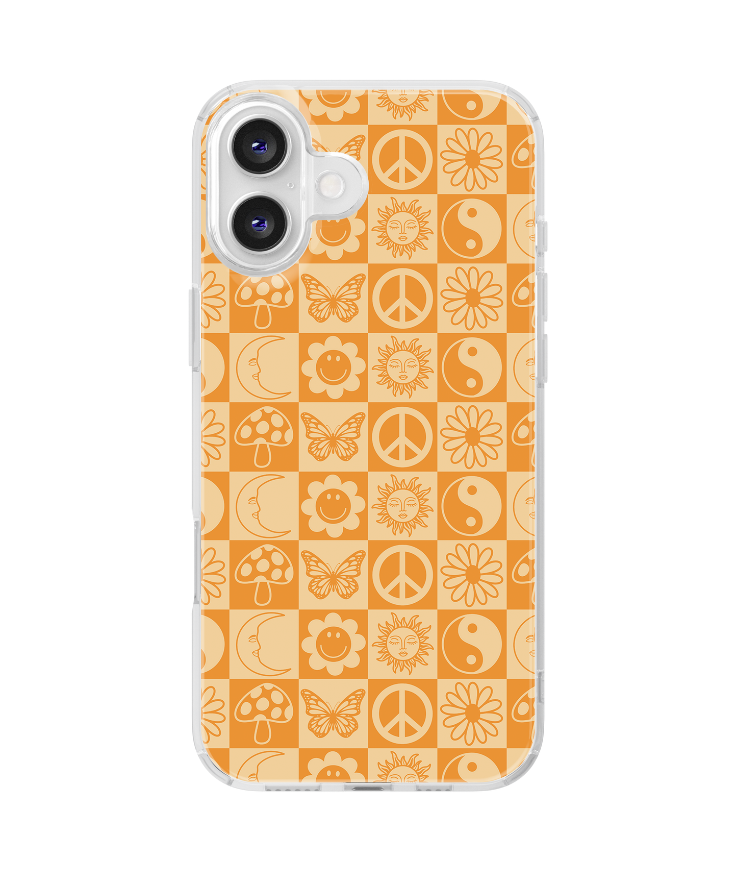 Orange Groovy Mosaic Clear Case Insert