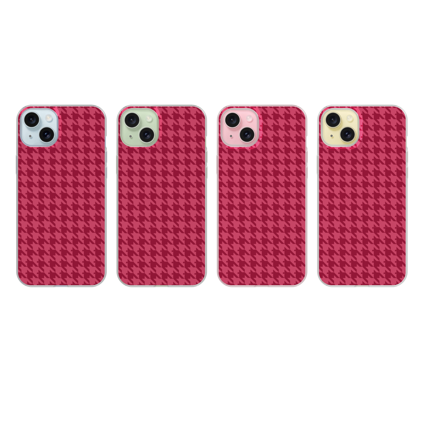 Black Cherry Houndstooth Clear Case Insert