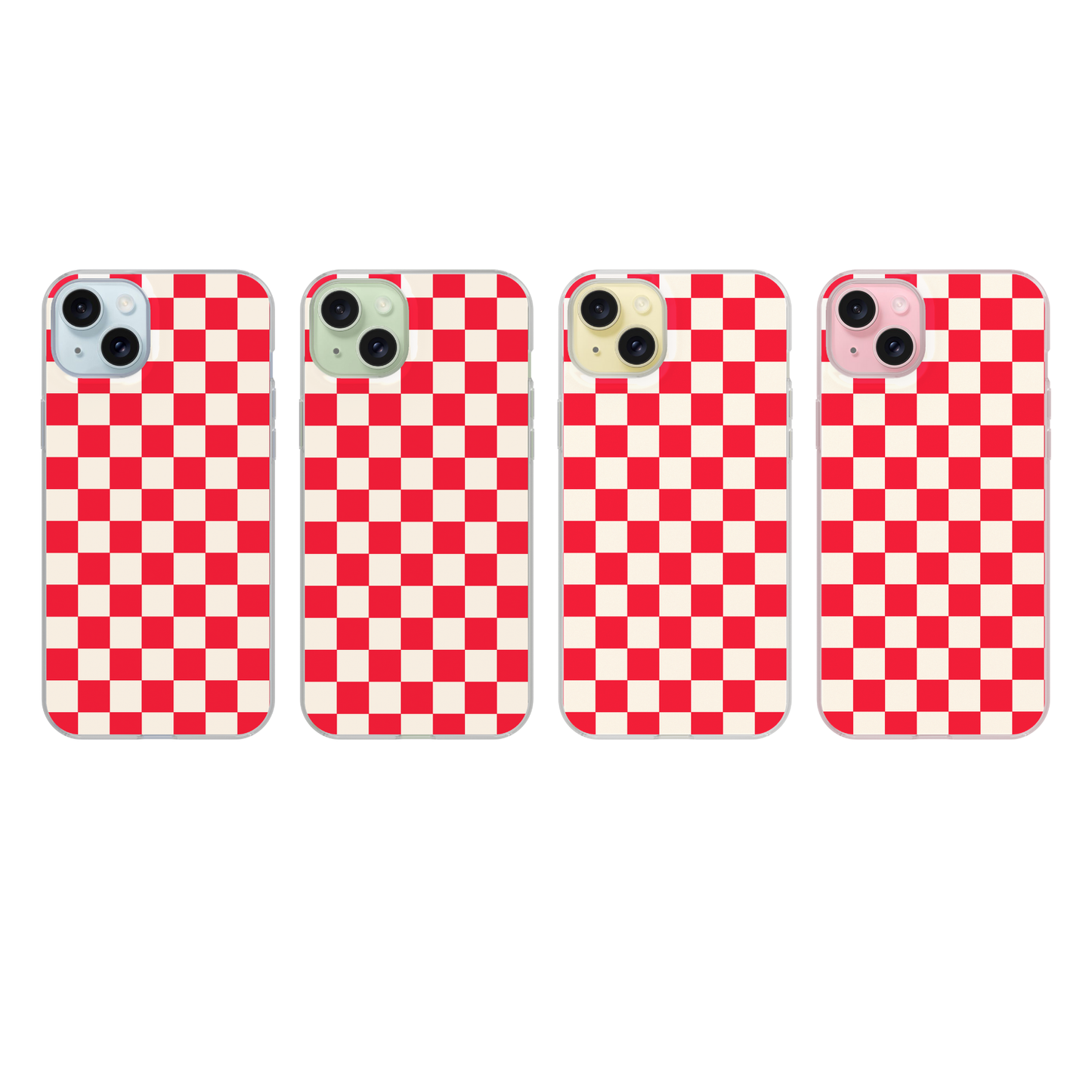 Vermillion Checkers II Clear Case Insert