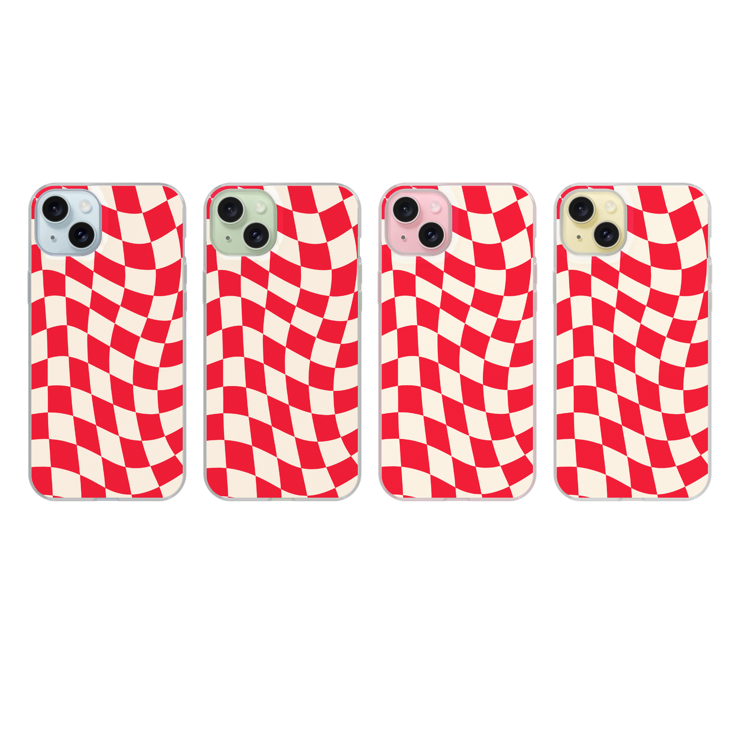 Vermillion Wavy Checkers II Clear Case Insert