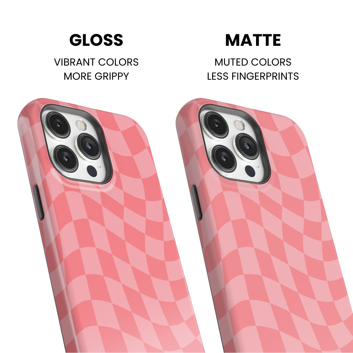 Rose All Day Wavy Checkers Phone Case