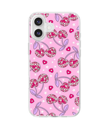 Pink & Purple Disco Cherries Clear Case Insert