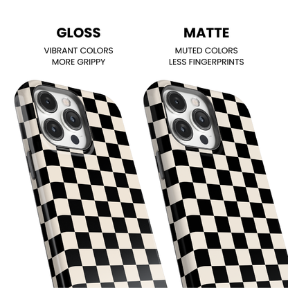 Onyx Checkers II Phone Case