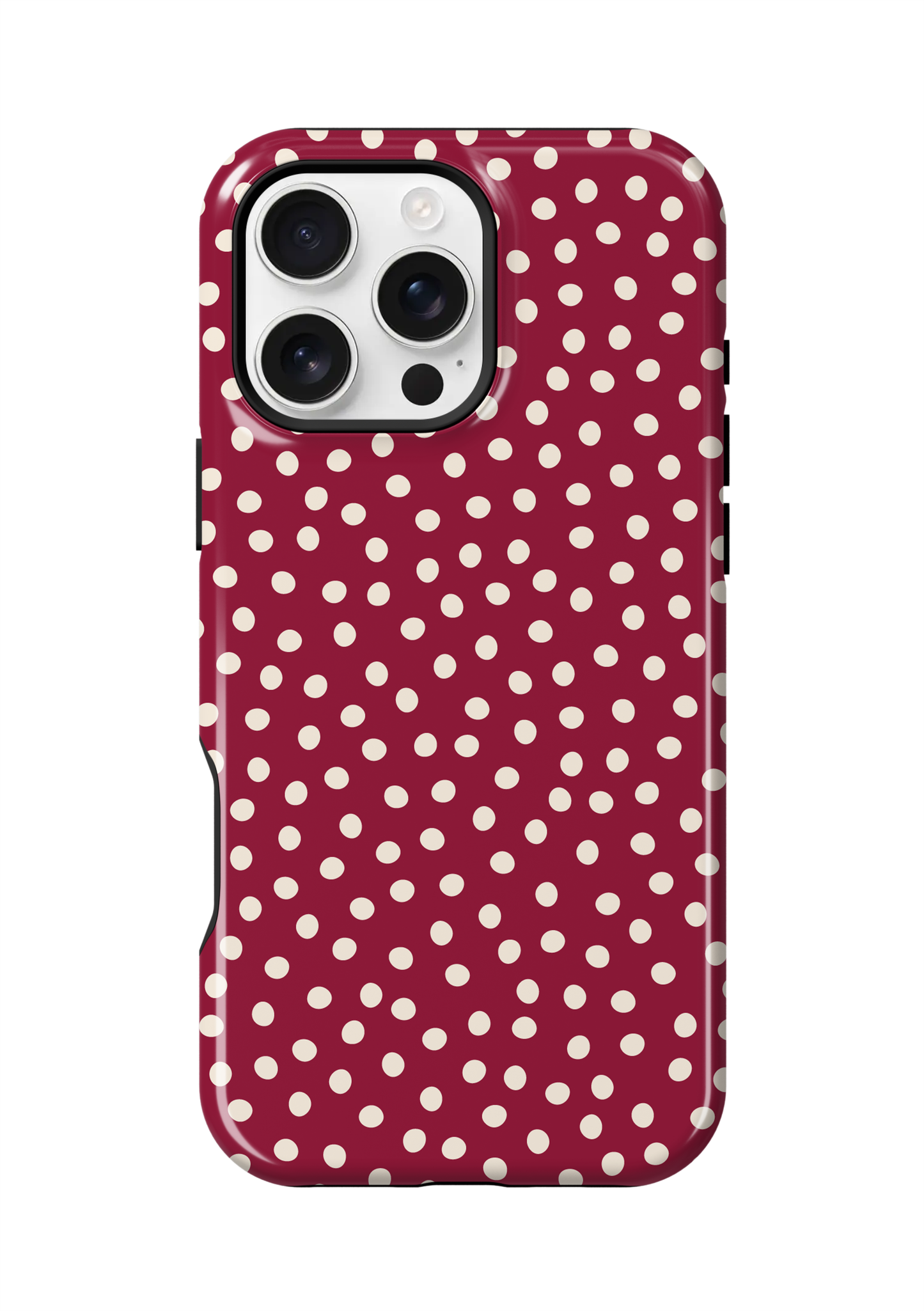 Black Cherry Dots Phone Case