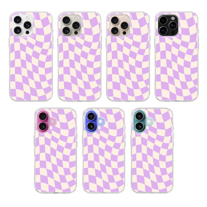 Lilac Wavy Checkers II Clear Case Insert