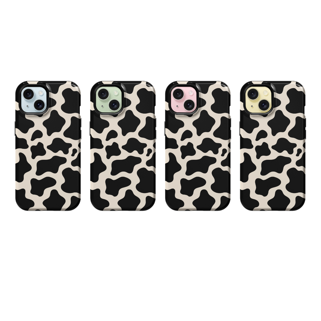 Onyx Cow Print Phone Case