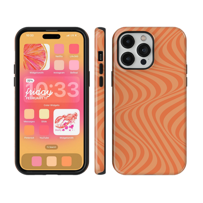 Tangerine Swirls Phone Case