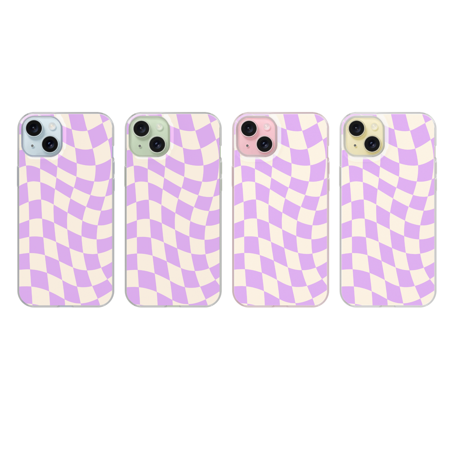 Lilac Wavy Checkers II Clear Case Insert