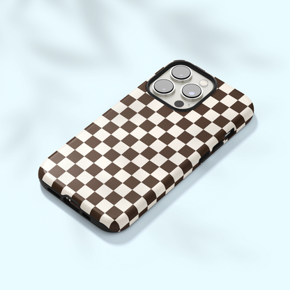 Espresso Checkers II iPhone Case