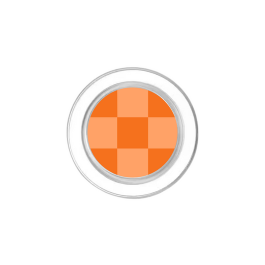 Tangerine Checkers Phone Grip Insert