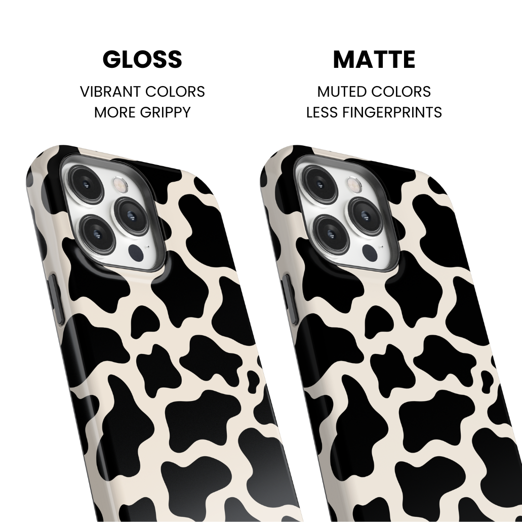 Onyx Cow Print Phone Case