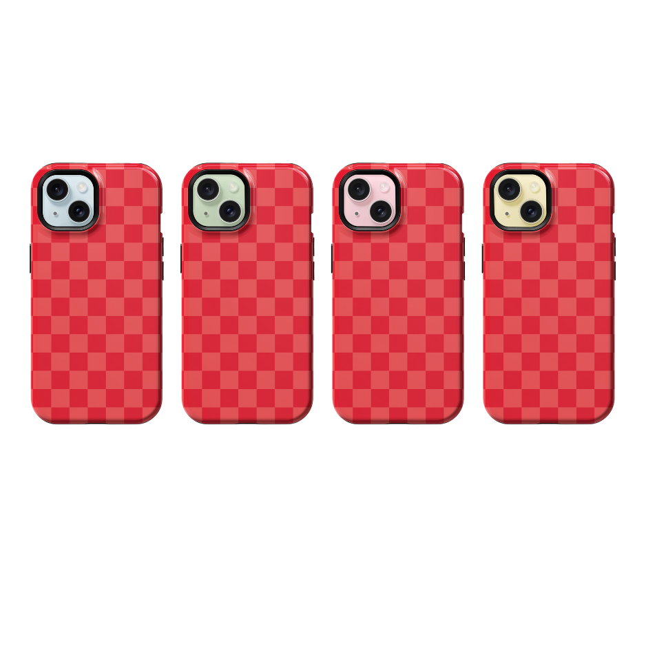 Vermillion Checkers Phone Case