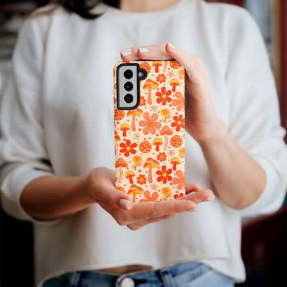 Orange Fungi Fantasia Galaxy Case