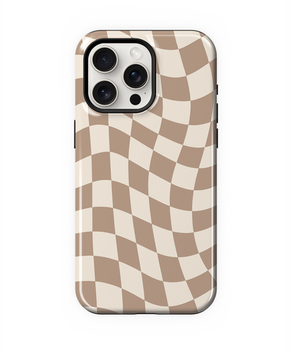 Chestnut Wavy Checkers II Phone Case