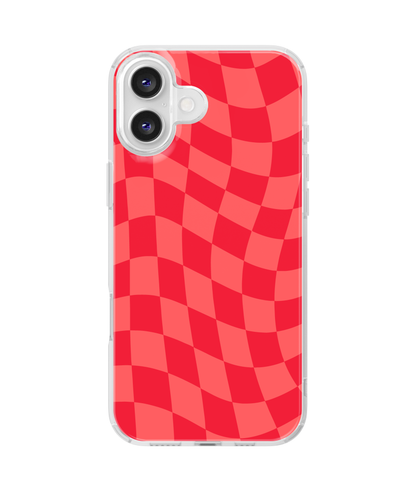 Vermillion Wavy Checkers Clear Case Insert