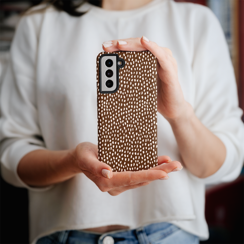 Cocoa Speckles Galaxy Case