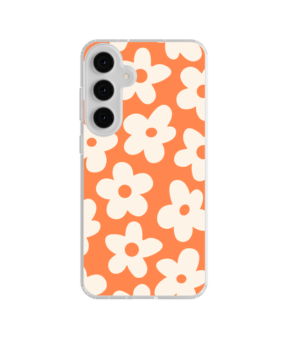 Tangerine Big Blooms Clear Case Insert