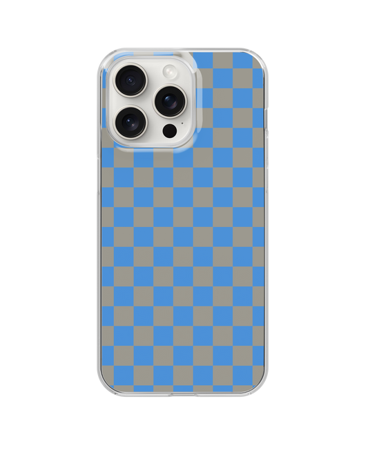 Gray/Silver & Light Blue Team Spirit Checkered Clear Case Insert