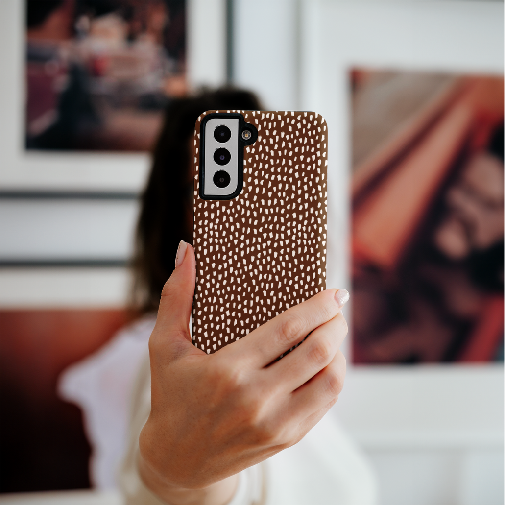 Cocoa Speckles Galaxy Case