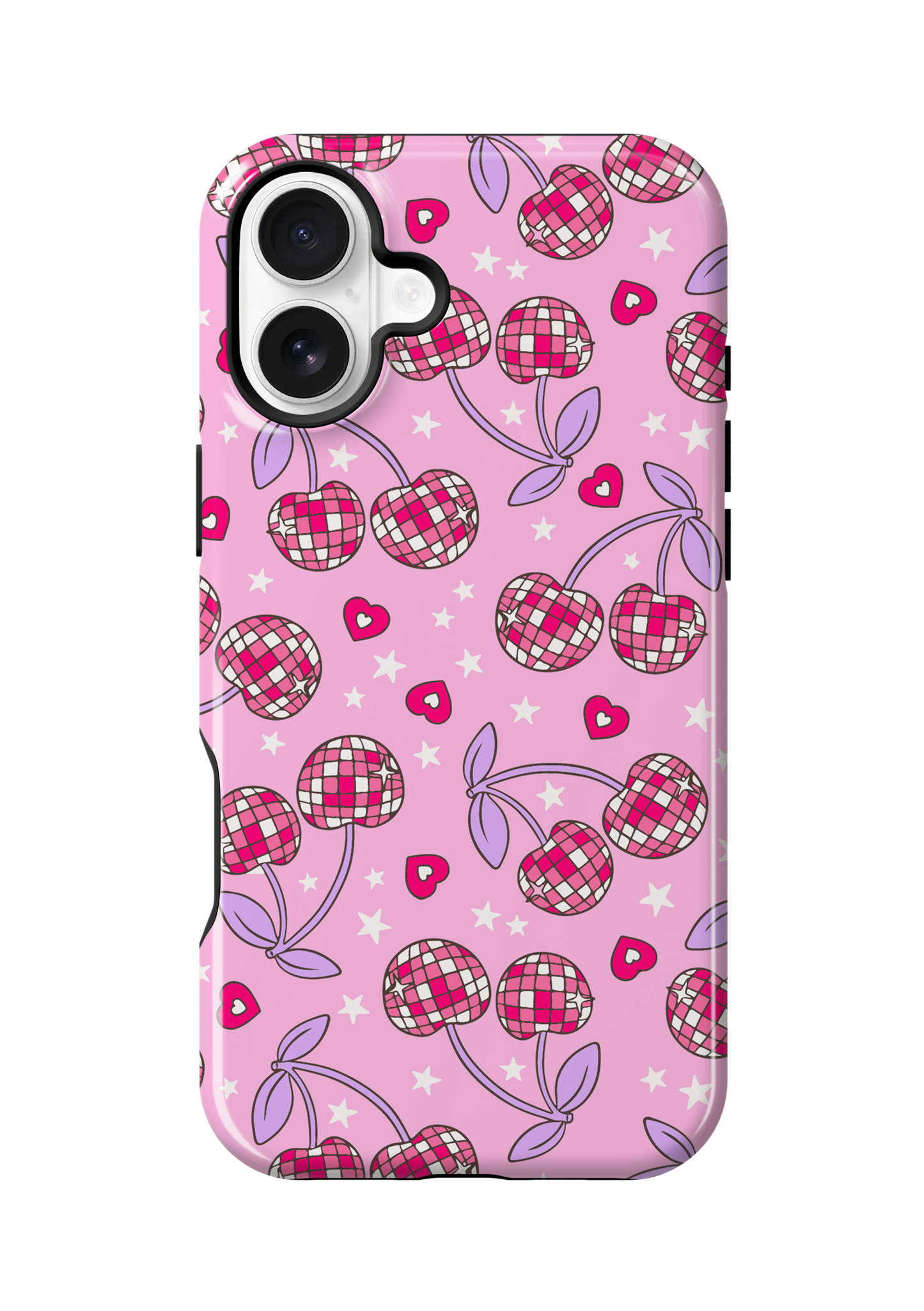 Pink & Purple Disco Cherries Phone Case