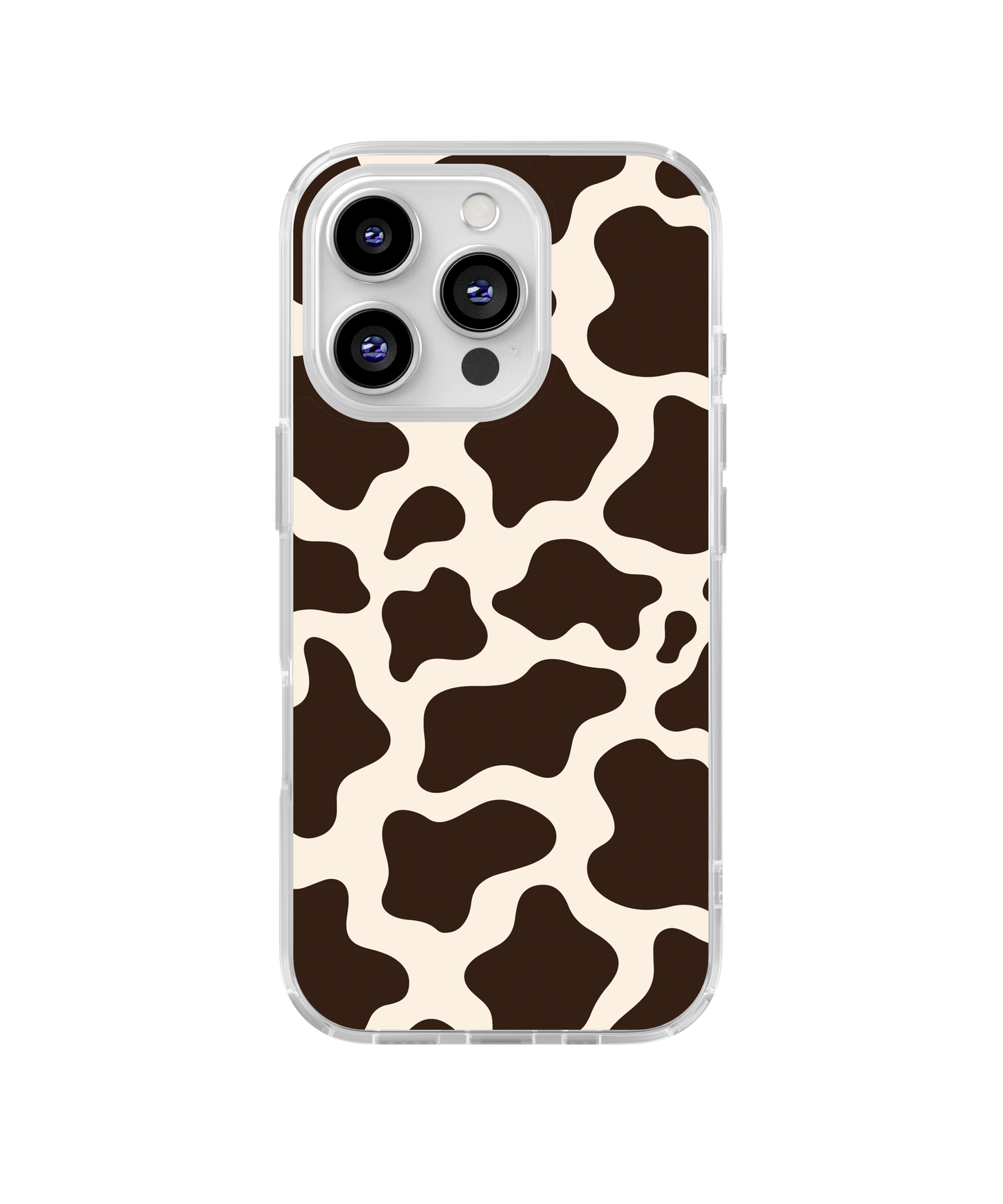 Espresso Cow Print Clear Case Insert