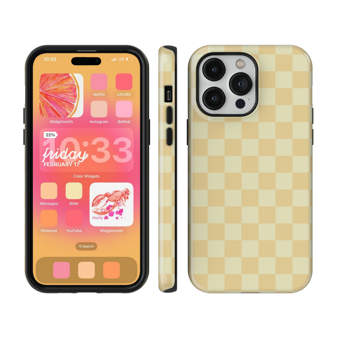 Banana Whispers Checkers Phone Case