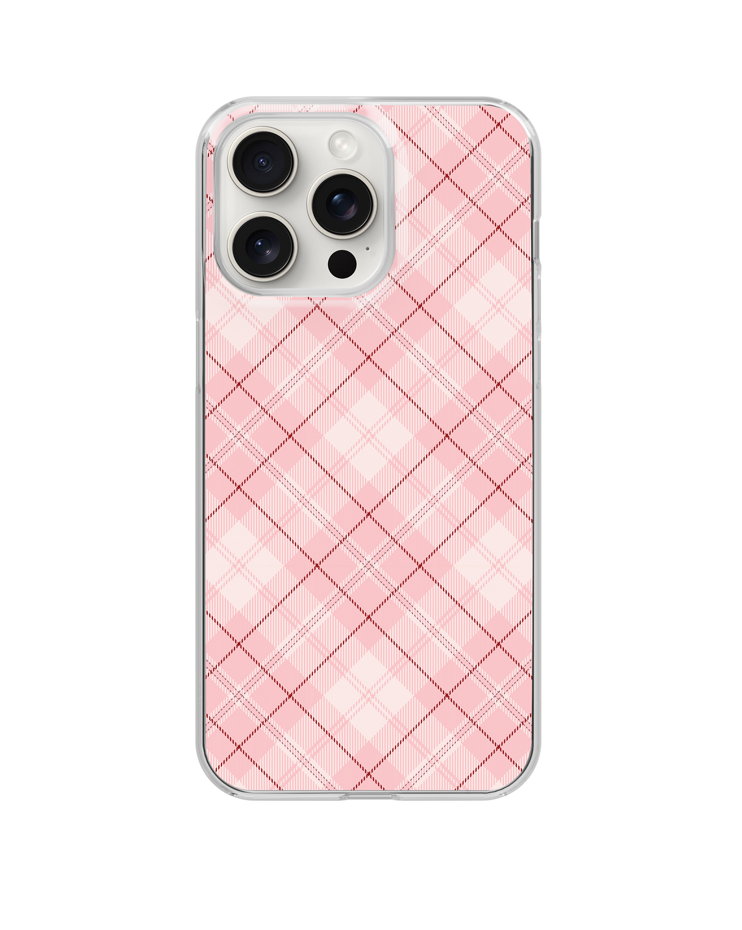 First Kiss Plaid Clear Case Insert