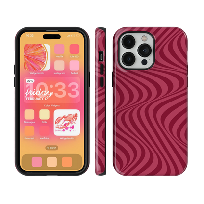 Black Cherry Swirls Phone Case