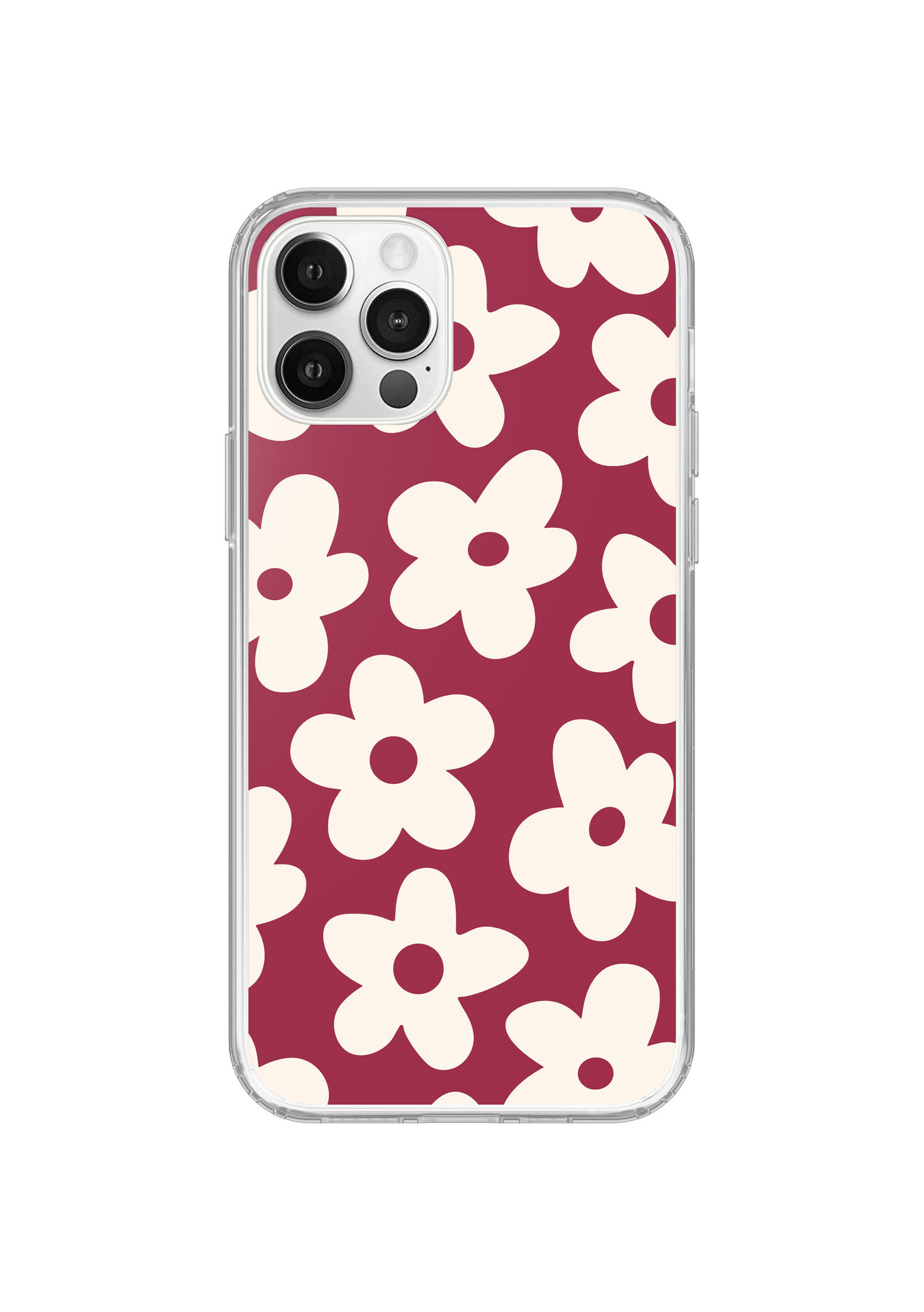 Black Cherry Big Blooms Clear Case Insert