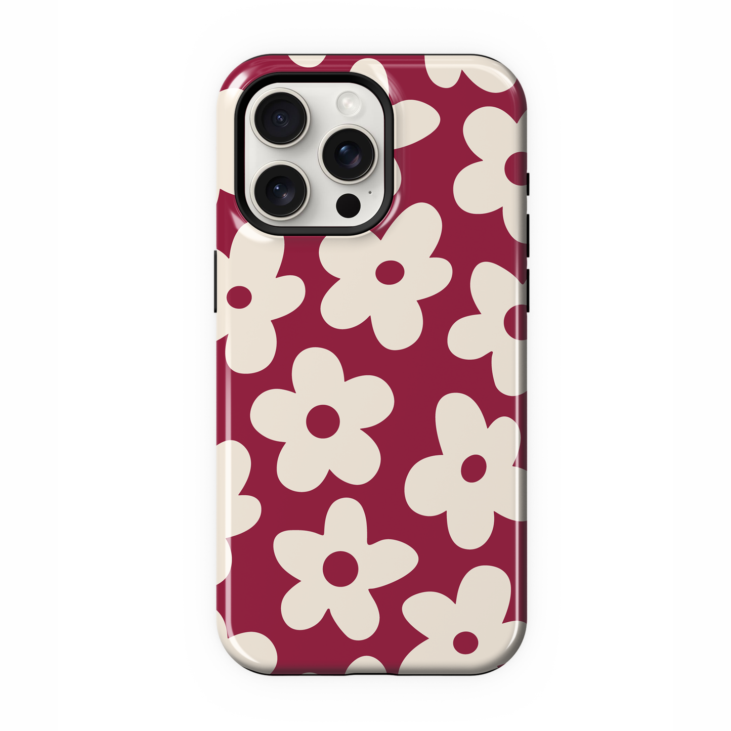 Black Cherry Big Blooms Phone Case