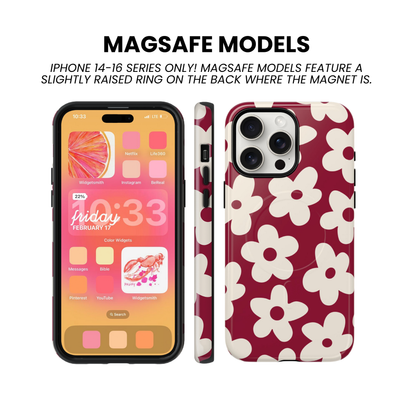 Black Cherry Big Blooms Phone Case