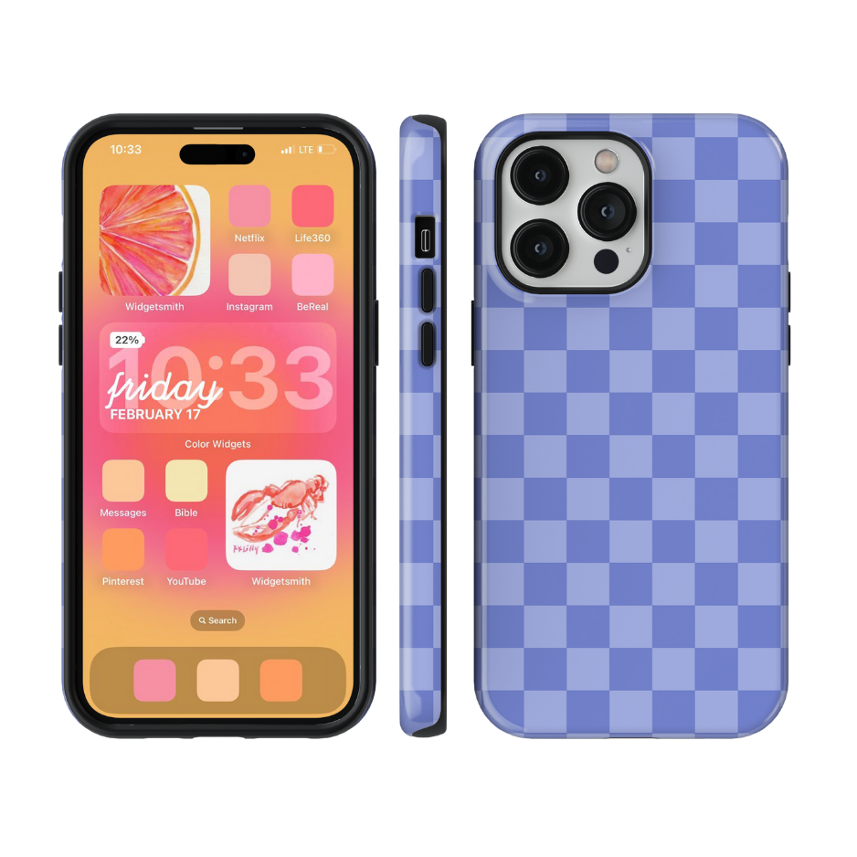 Bluebell Checkers Phone Case