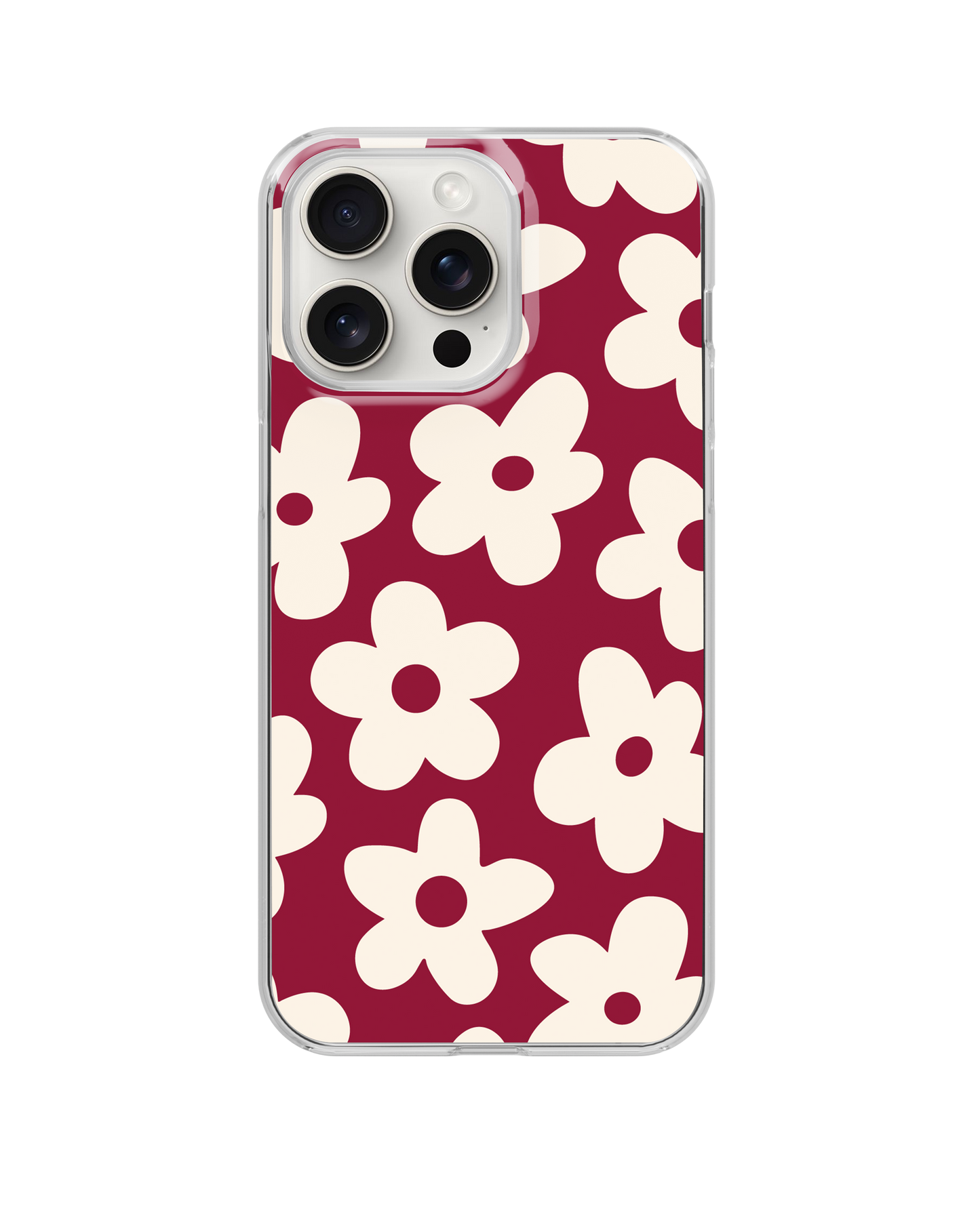 Black Cherry Big Blooms Clear Case Insert