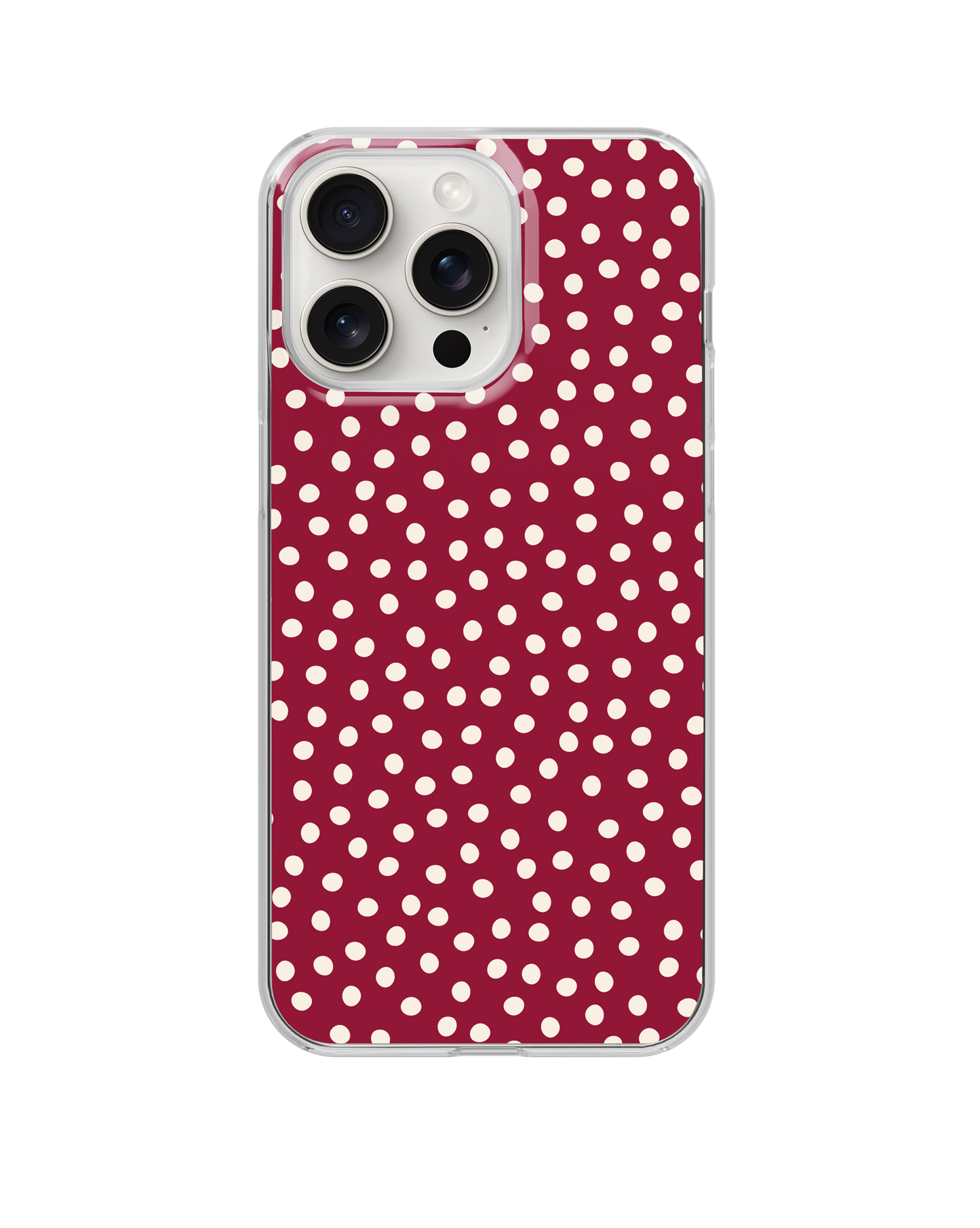 Black Cherry Dots Clear Case Insert