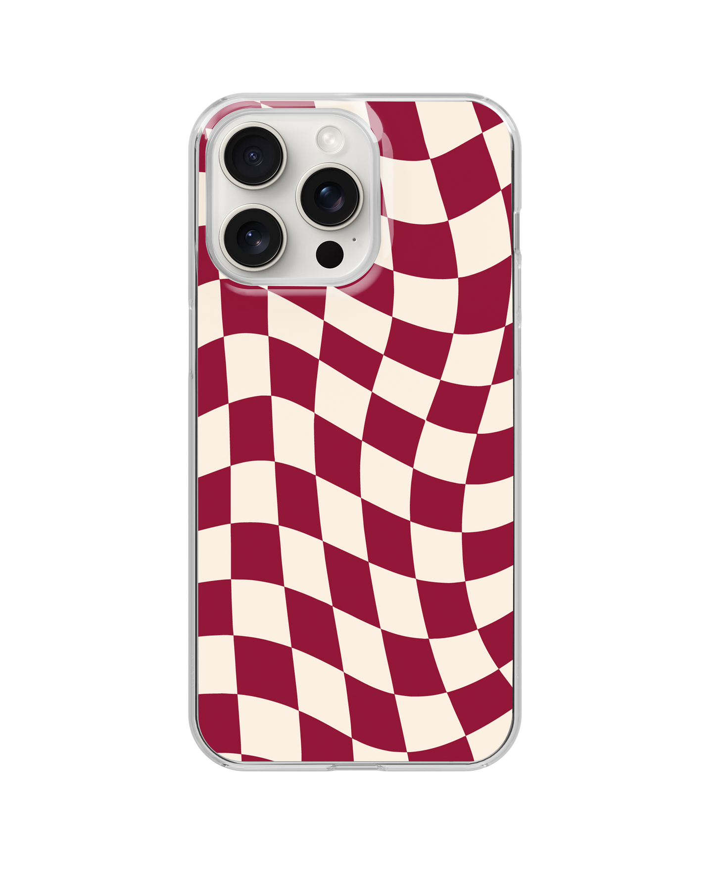 Black Cherry Wavy Checkers II Clear Case Insert