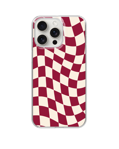 Black Cherry Wavy Checkers II Clear Case Insert