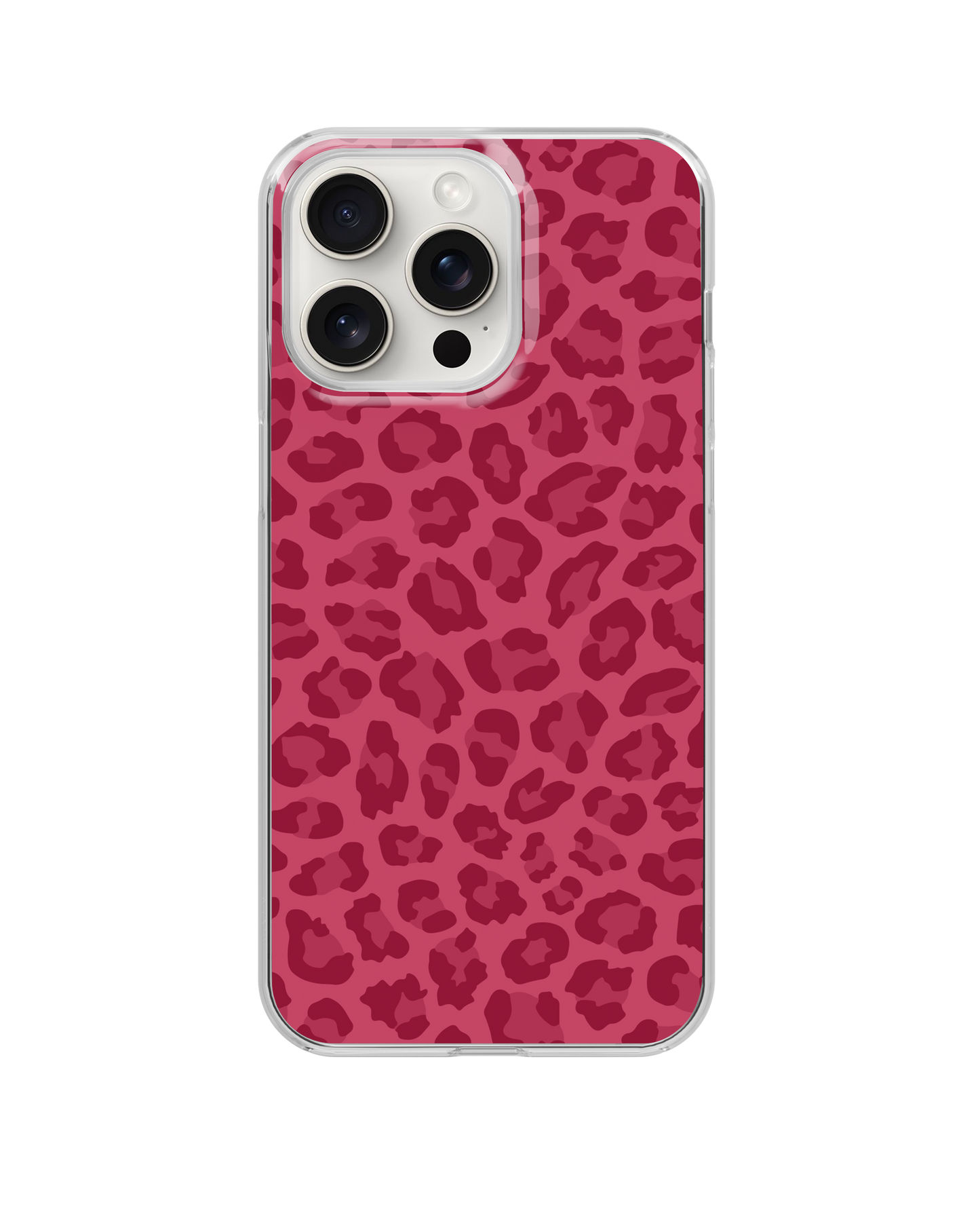 Black Cherry Leopard Clear Case Insert